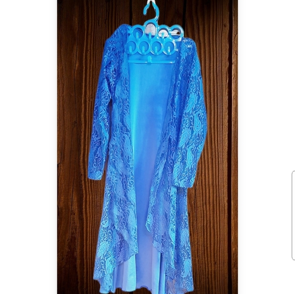 Blue Lace Full Shrug slip - Picture 3 of 5